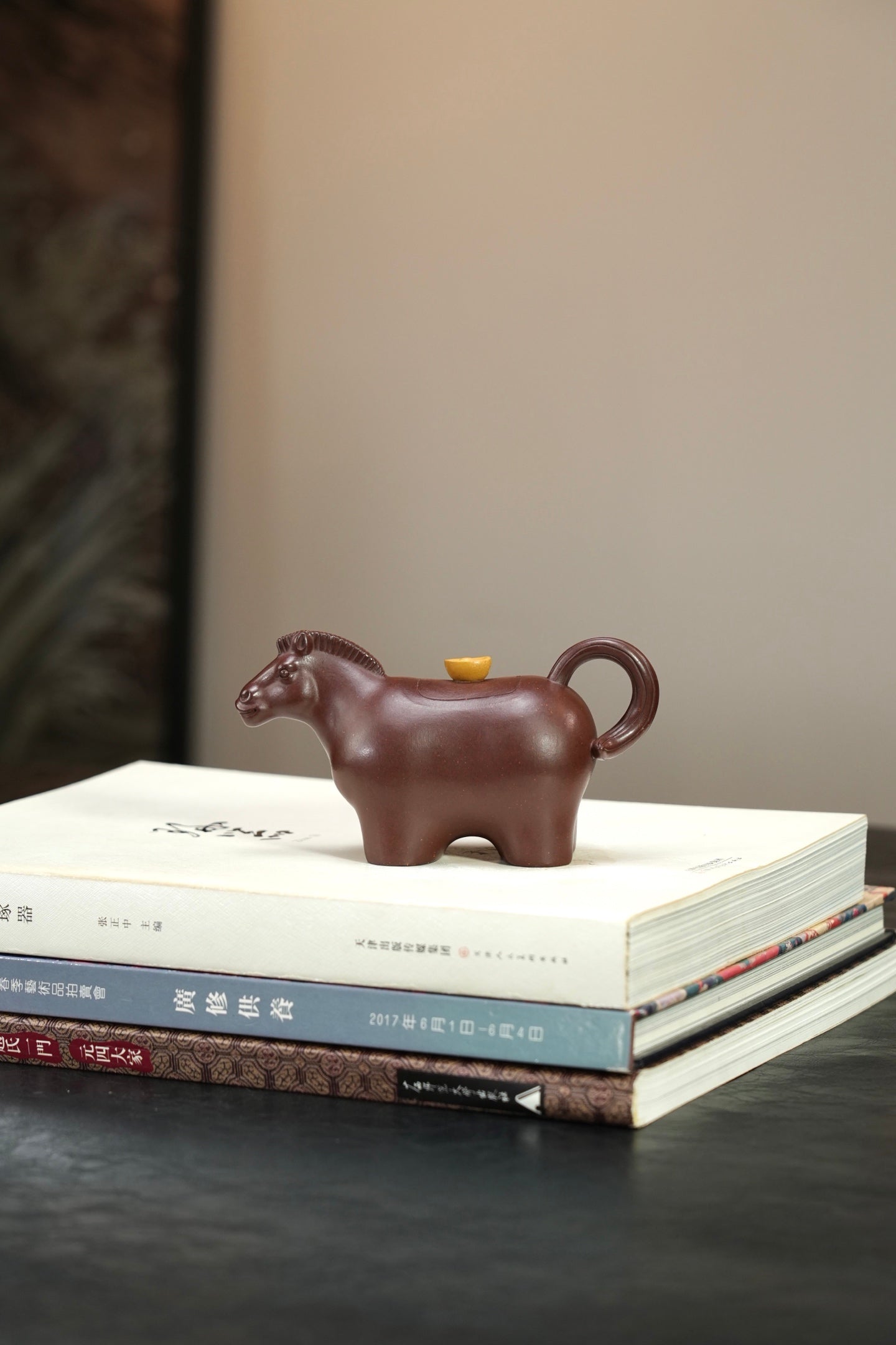 【马到成功·把玩器】 原矿极品老紫泥·140cc·网孔  一马当先，马到成功👍