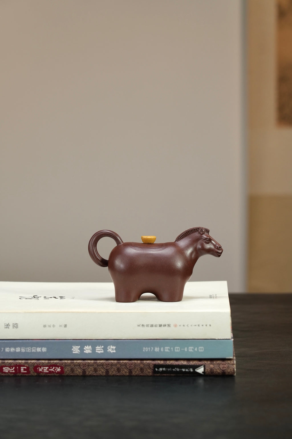 【马到成功·把玩器】 原矿极品老紫泥·140cc·网孔  一马当先，马到成功👍