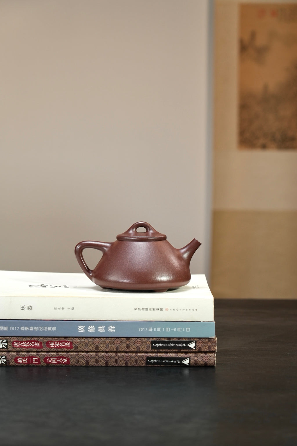 🐲龍吟【子冶石瓢】 原矿极品老紫泥（精工泥绘）·340cc·14孔
