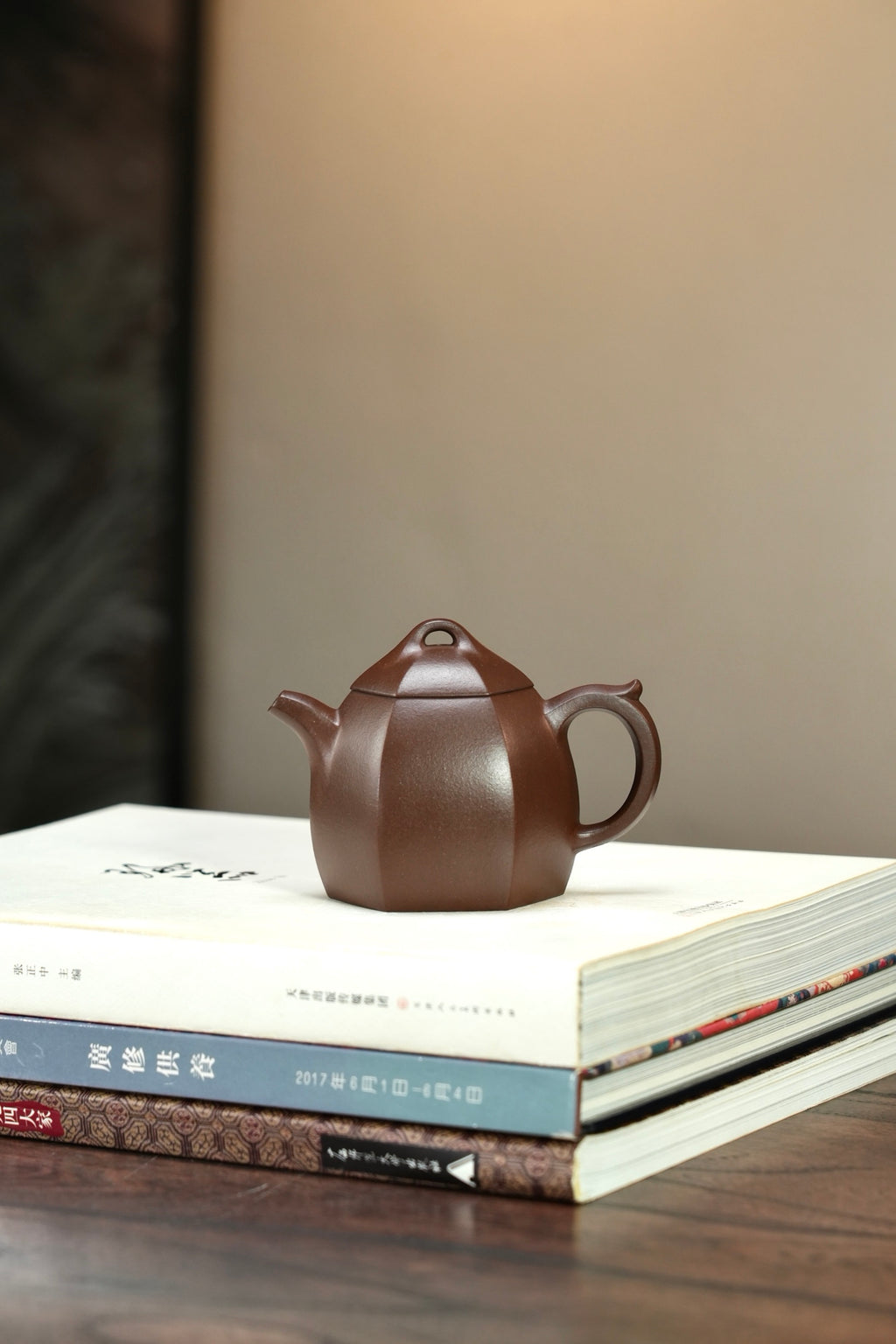 全手工【六方秦权】 原矿极品老紫泥·170cc·7孔
