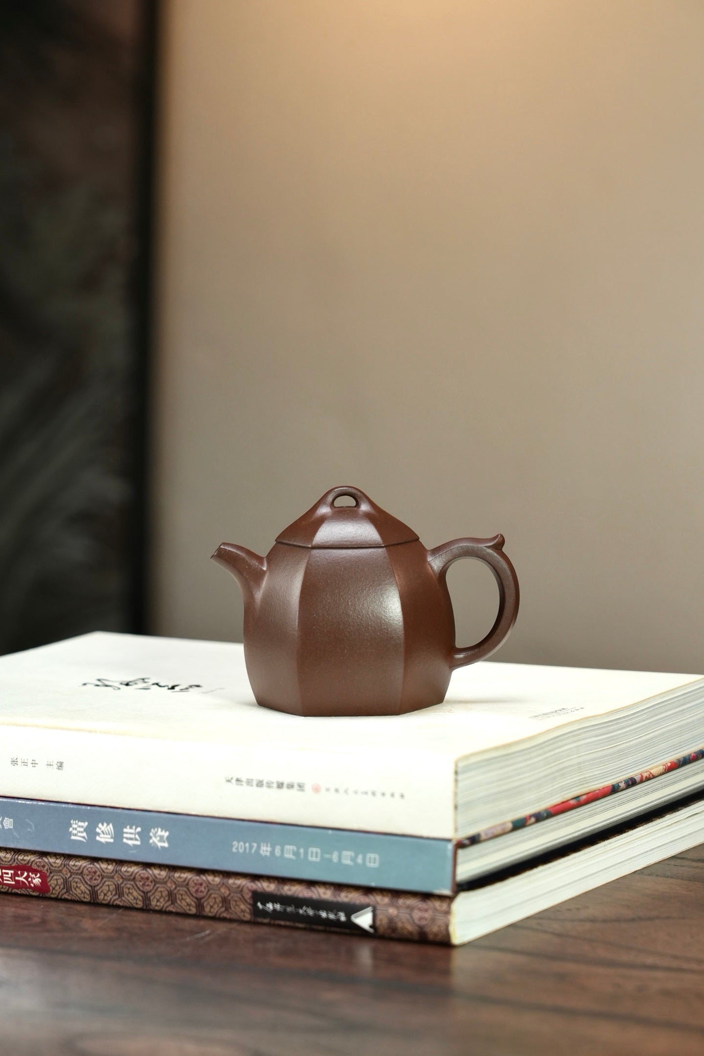 全手工【六方秦权】 原矿极品老紫泥·170cc·7孔