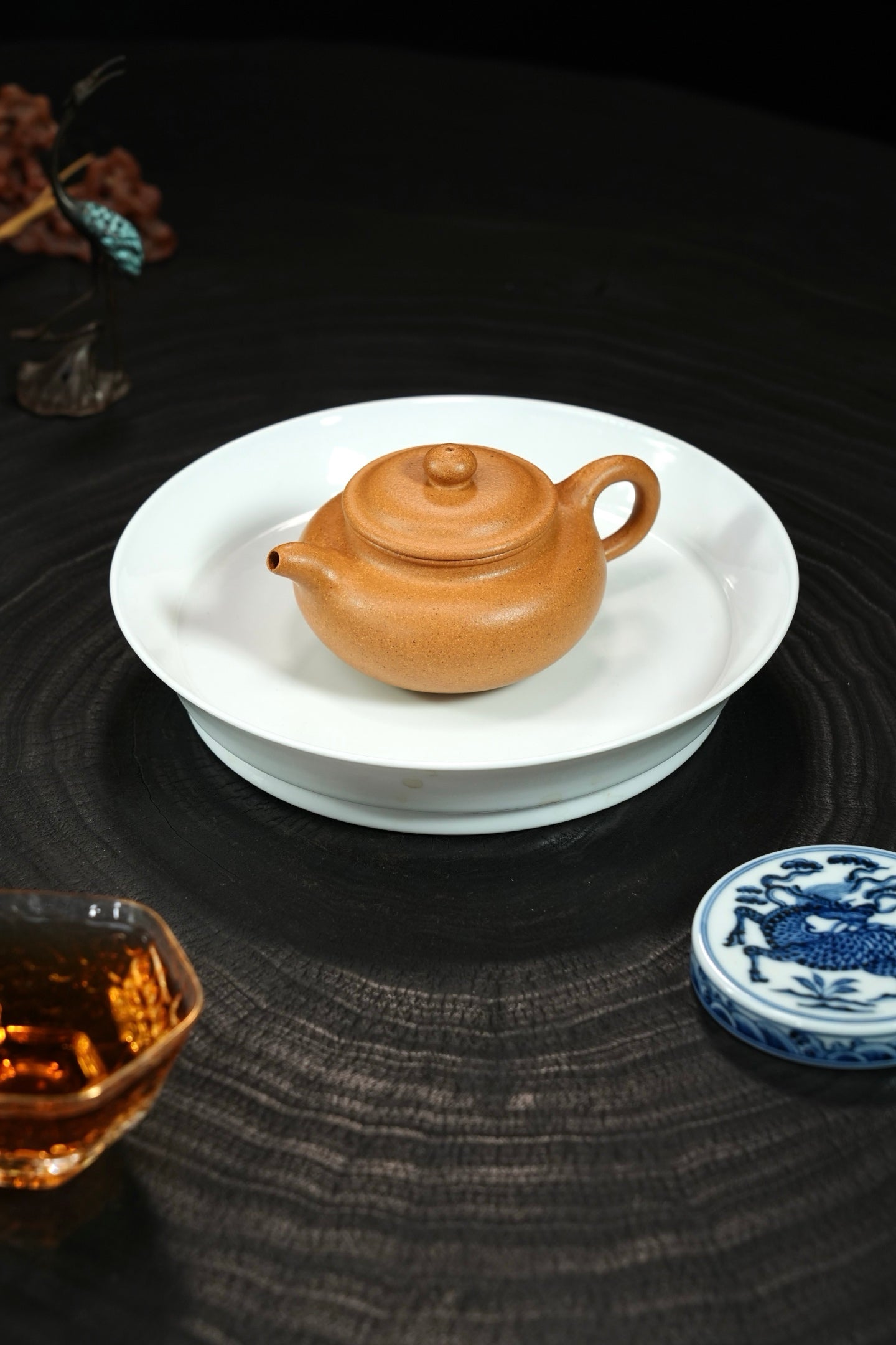 【小仿古·把玩款】 老宕口极品黄金段泥·110cc·内推孔