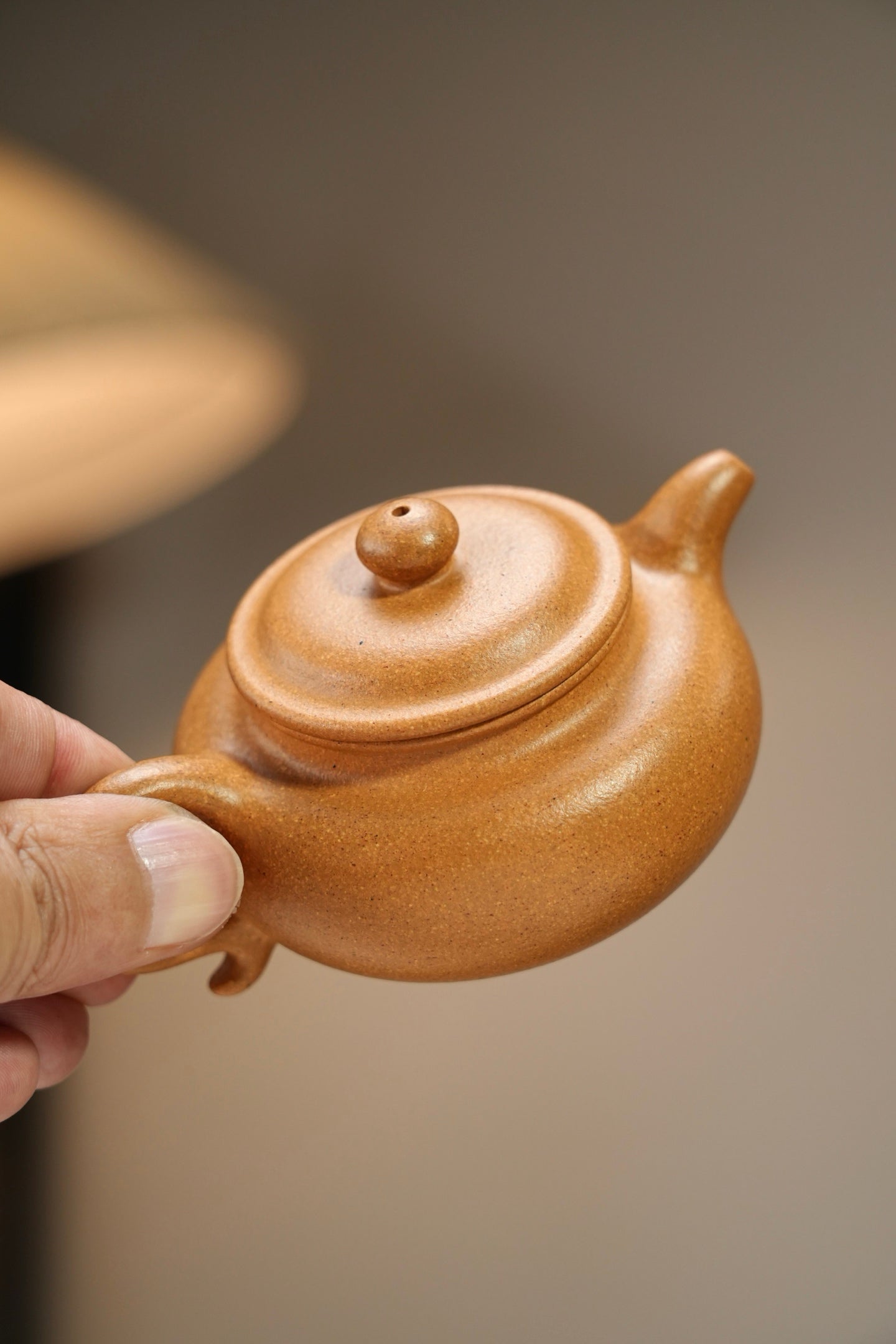 【小仿古·把玩款】 老宕口极品黄金段泥·110cc·内推孔