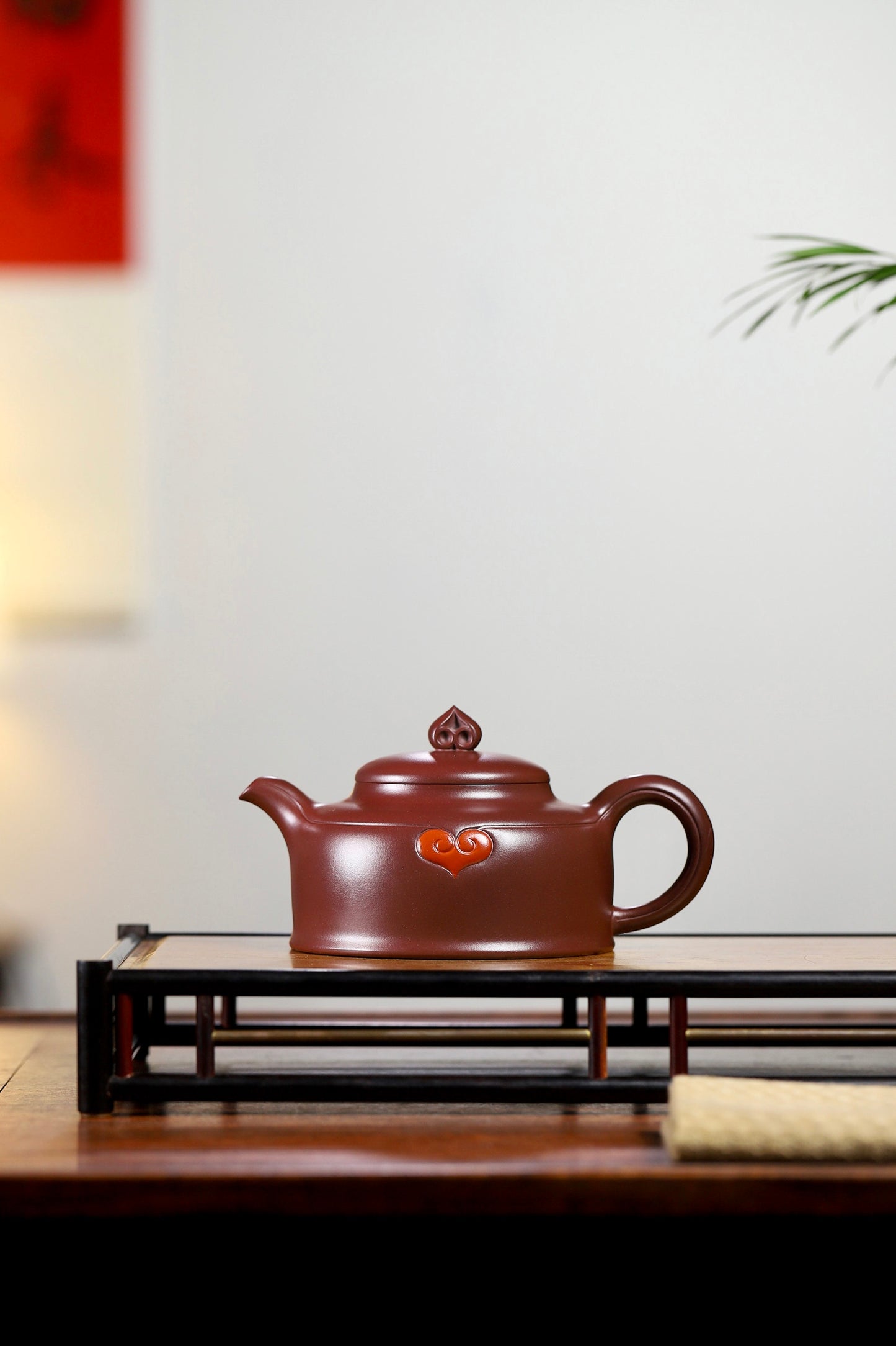 精品美器【心心相印】福利🉐️ 家藏红棕紫泥 360cc 作者 ：庄丽老师 工艺 ：纯手工精制