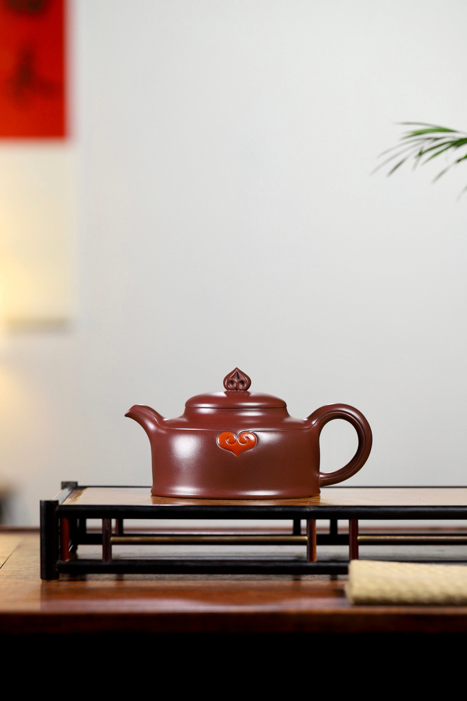 精品美器【心心相印】福利🉐️ 家藏红棕紫泥 360cc 作者 ：庄丽老师 工艺 ：纯手工精制
