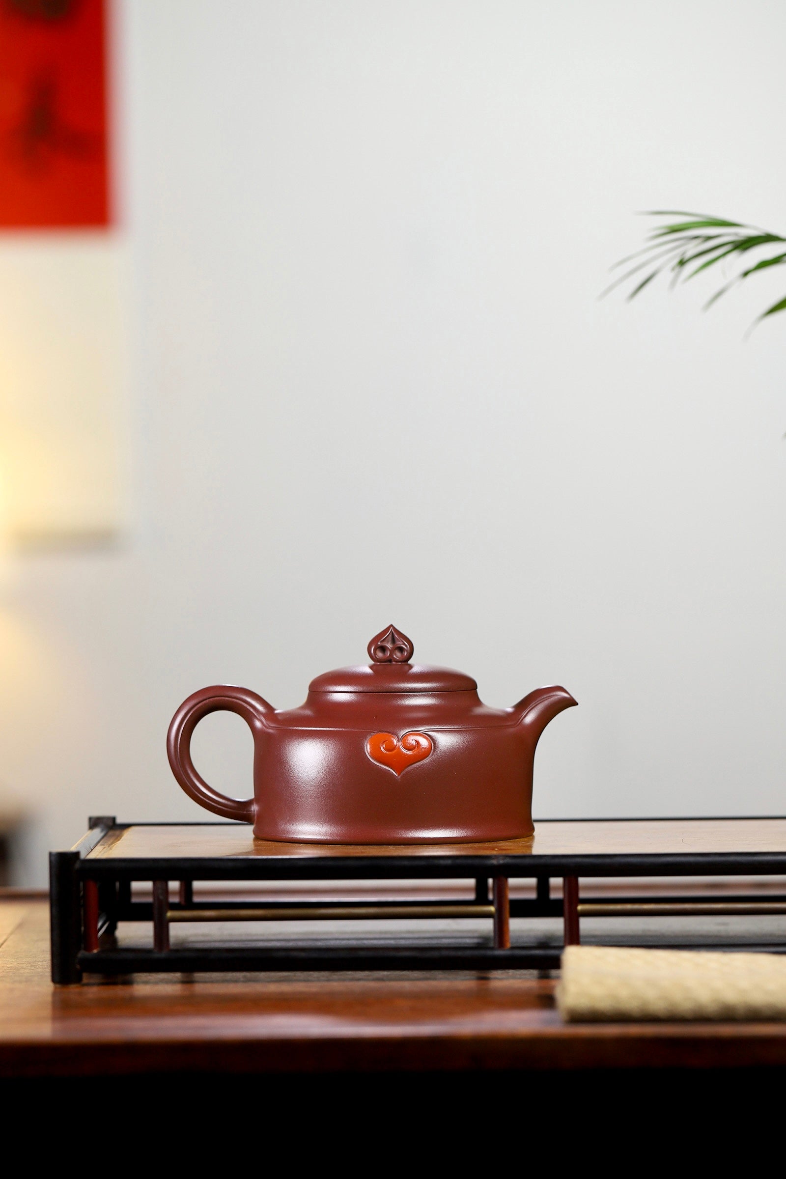精品美器【心心相印】福利🉐️ 家藏红棕紫泥 360cc 作者 ：庄丽老师 工艺 ：纯手工精制