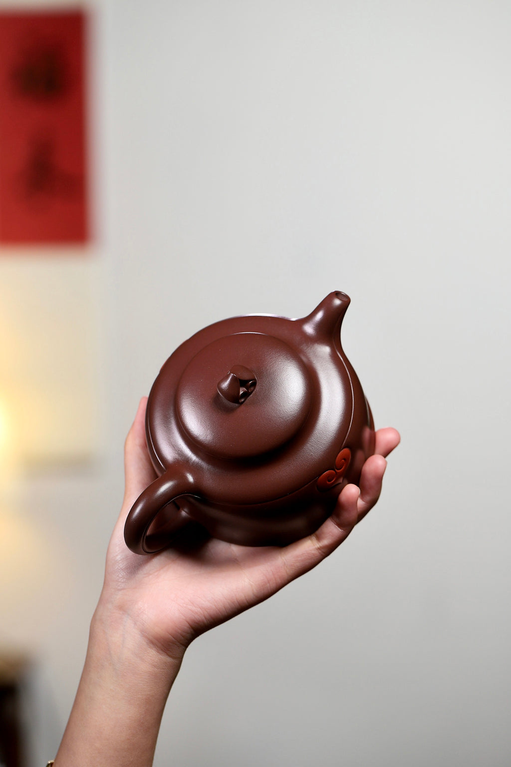 精品美器【心心相印】福利🉐️ 家藏红棕紫泥 360cc 作者 ：庄丽老师 工艺 ：纯手工精制