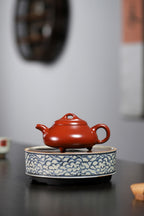 品名：【汉棠石瓢】 泥料 ：鸡血大红袍（泥料非常细，极其润） 容量 ：240cc 作者 ：庄丽老师，其工艺不输工艺师