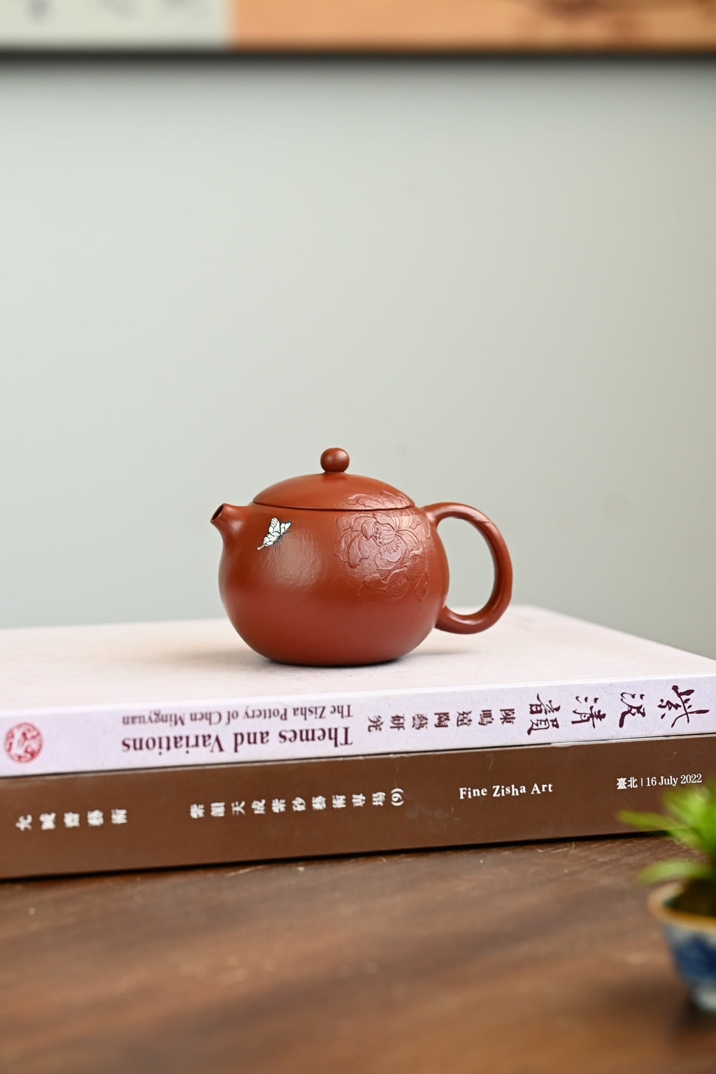 西施·全手工 本色泥绘 实力派陶手作品 容量200cc/极品朱泥