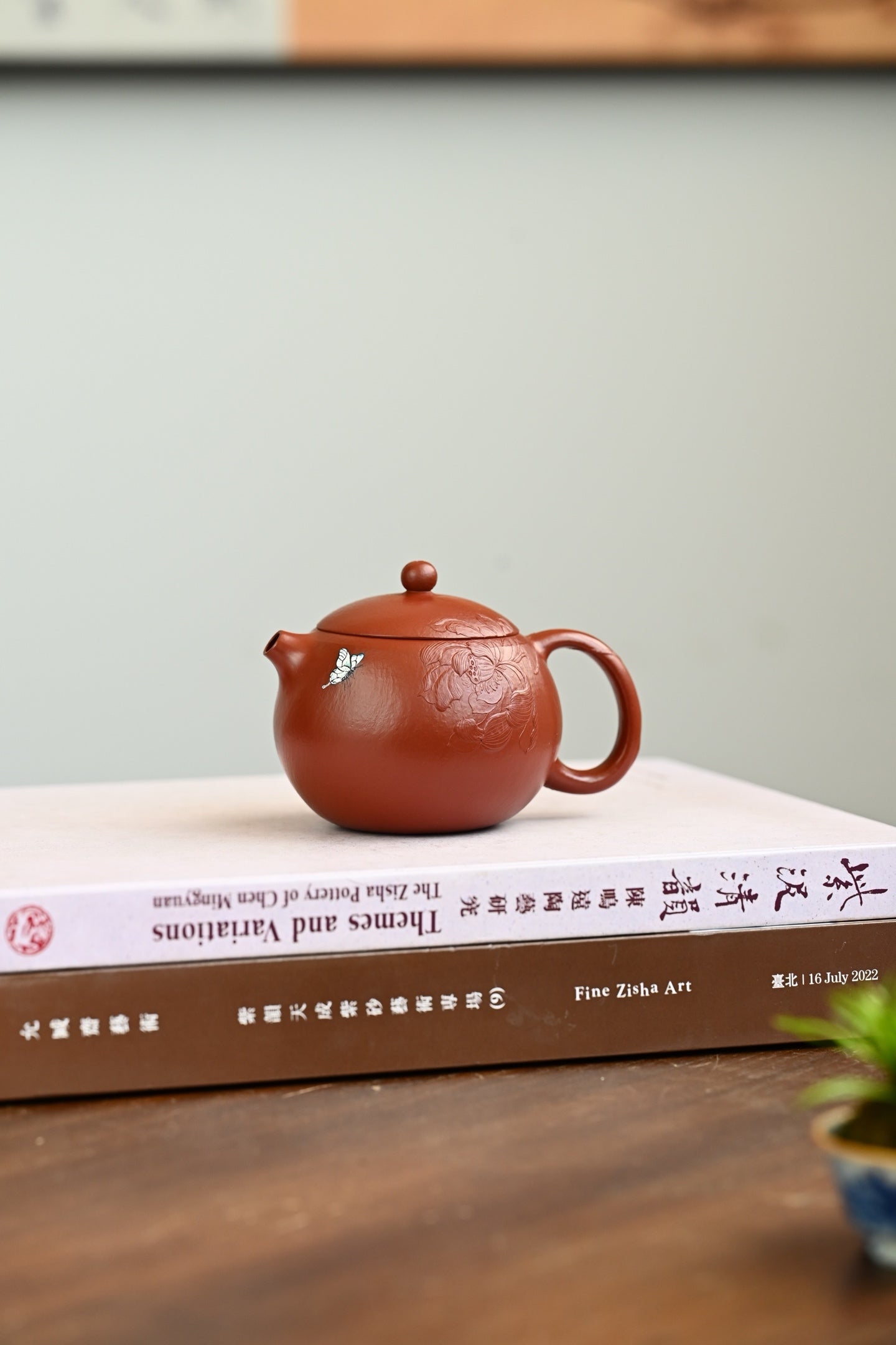 西施·全手工 本色泥绘 实力派陶手作品 容量200cc/极品朱泥