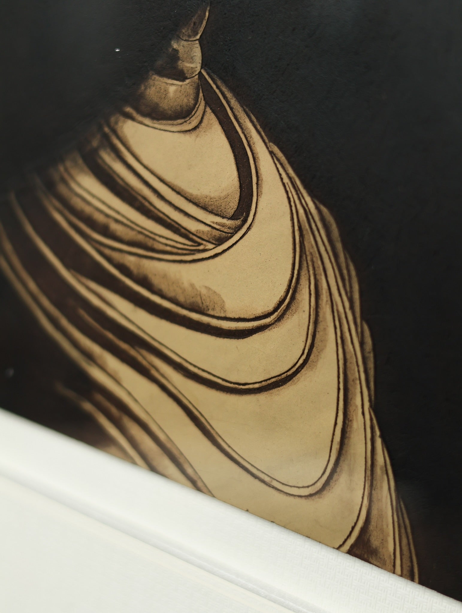 全手工恭刻紫砂陶板《佛祖》高级茶空间摆设，精品佳作！——著名紫砂陶刻名家·马世民·恭刻