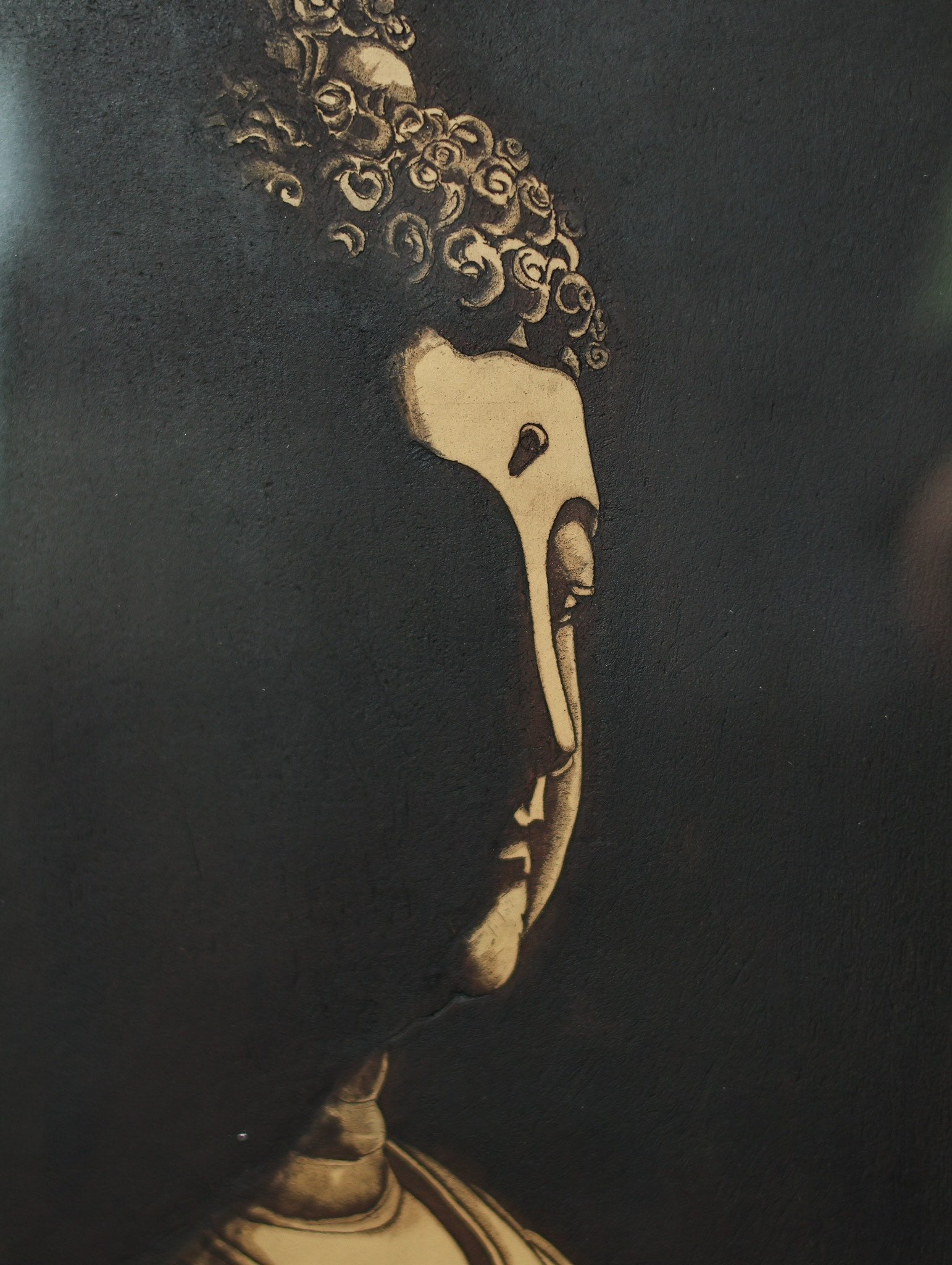 全手工恭刻紫砂陶板《佛祖》高级茶空间摆设，精品佳作！——著名紫砂陶刻名家·马世民·恭刻