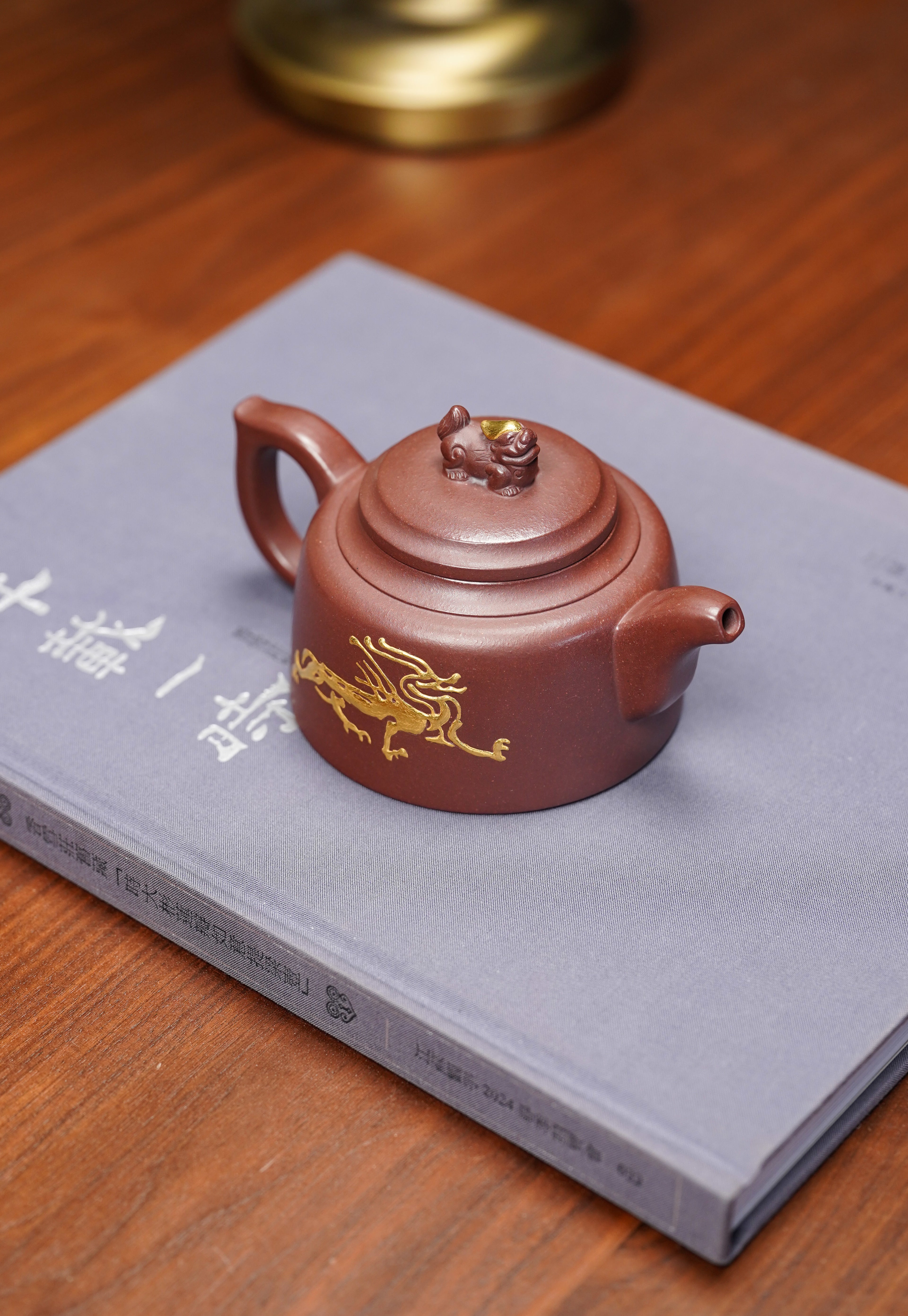 中国紫砂界荣誉之巅｜国大师邱玉林亲制《麟珑壶》——原矿优质底槽清350cc