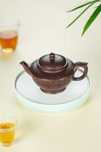 范大生嫡脉｜范秀芳制 范伟群装饰｜双省大师联诀紫砂臻品《碧帆壶》——原矿优质紫泥·380cc