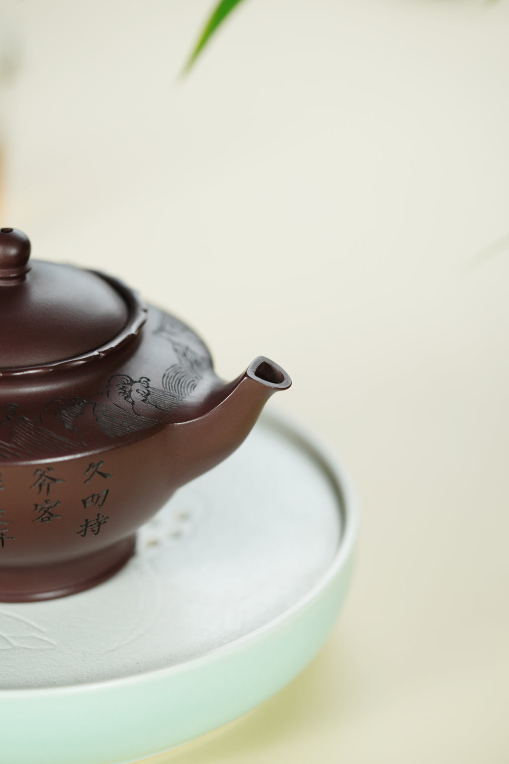 范大生嫡脉｜范秀芳制 范伟群装饰｜双省大师联诀紫砂臻品《碧帆壶》——原矿优质紫泥·380cc