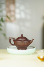 范大生嫡脉｜范秀芳制 范伟群装饰｜双省大师联诀紫砂臻品《碧帆壶》——原矿优质紫泥·380cc
