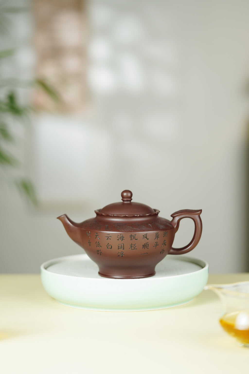 范大生嫡脉｜范秀芳制 范伟群装饰｜双省大师联诀紫砂臻品《碧帆壶》——原矿优质紫泥·380cc
