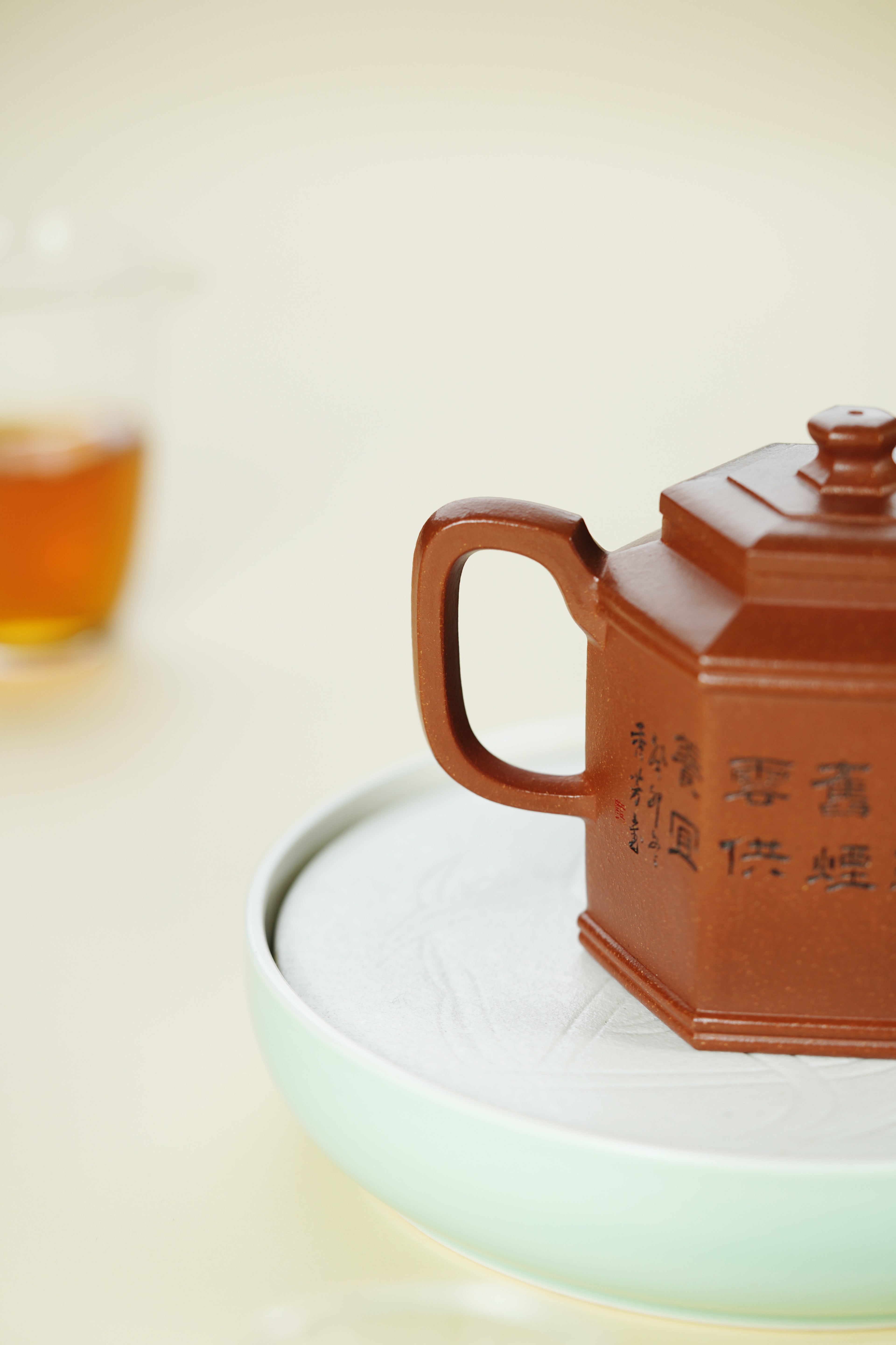 百年传承 紫砂世家｜大生壶第四代嫡传·范秀芳紫砂臻品《高六方宫灯》——原矿优质降坡泥·350cc