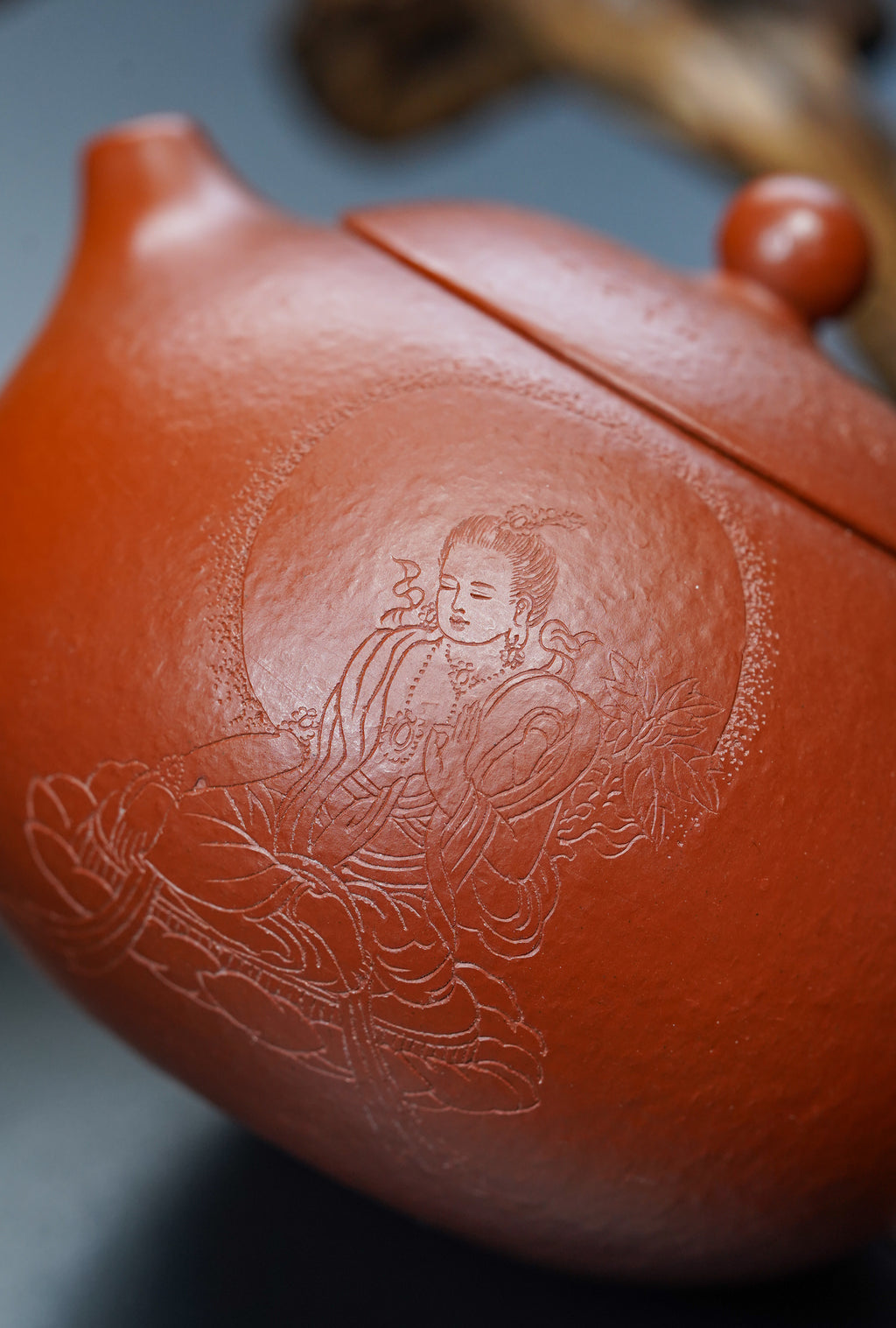 一器藏心经·紫砂纳万福｜郑求标大师｜双心经至尊禅意臻品【西施壶】——原矿优质朱泥·230cc