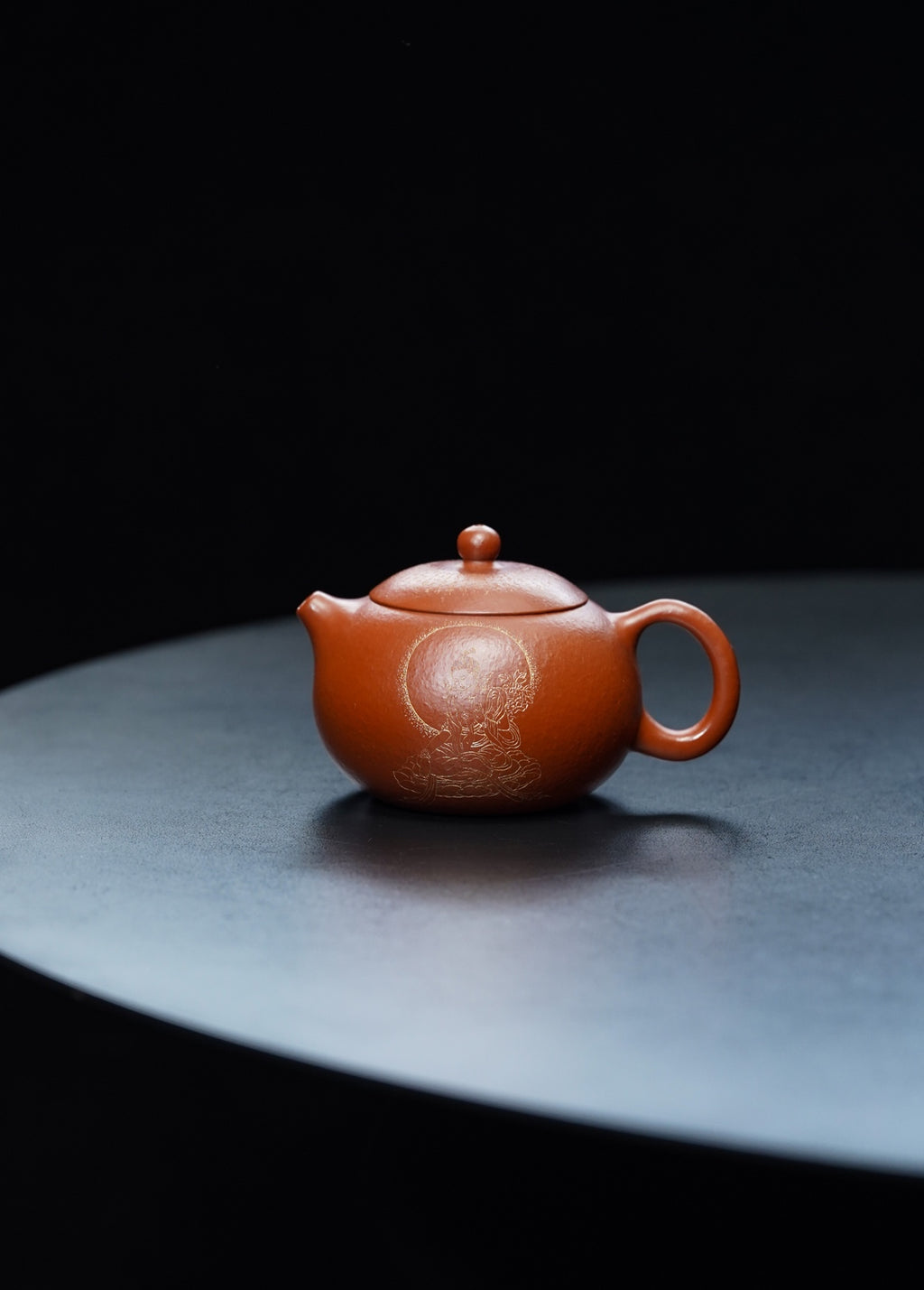 一器藏心经·紫砂纳万福｜郑求标大师｜双心经至尊禅意臻品【西施壶】——原矿优质朱泥·230cc