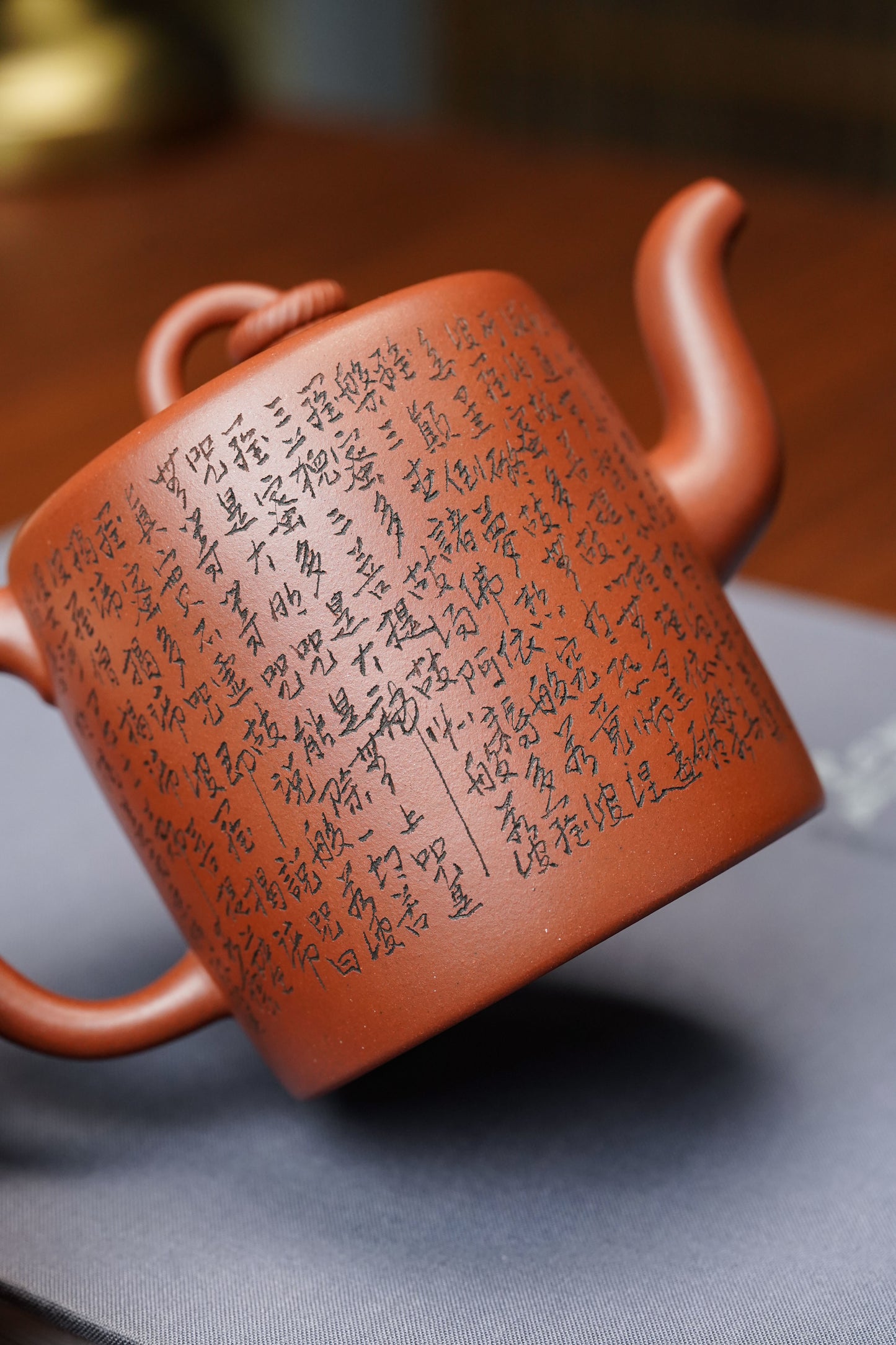 一器藏心经·紫砂纳万福｜郑求标大师｜双心经至尊禅意臻品【双圈壶】——原矿优质底槽清·300cc