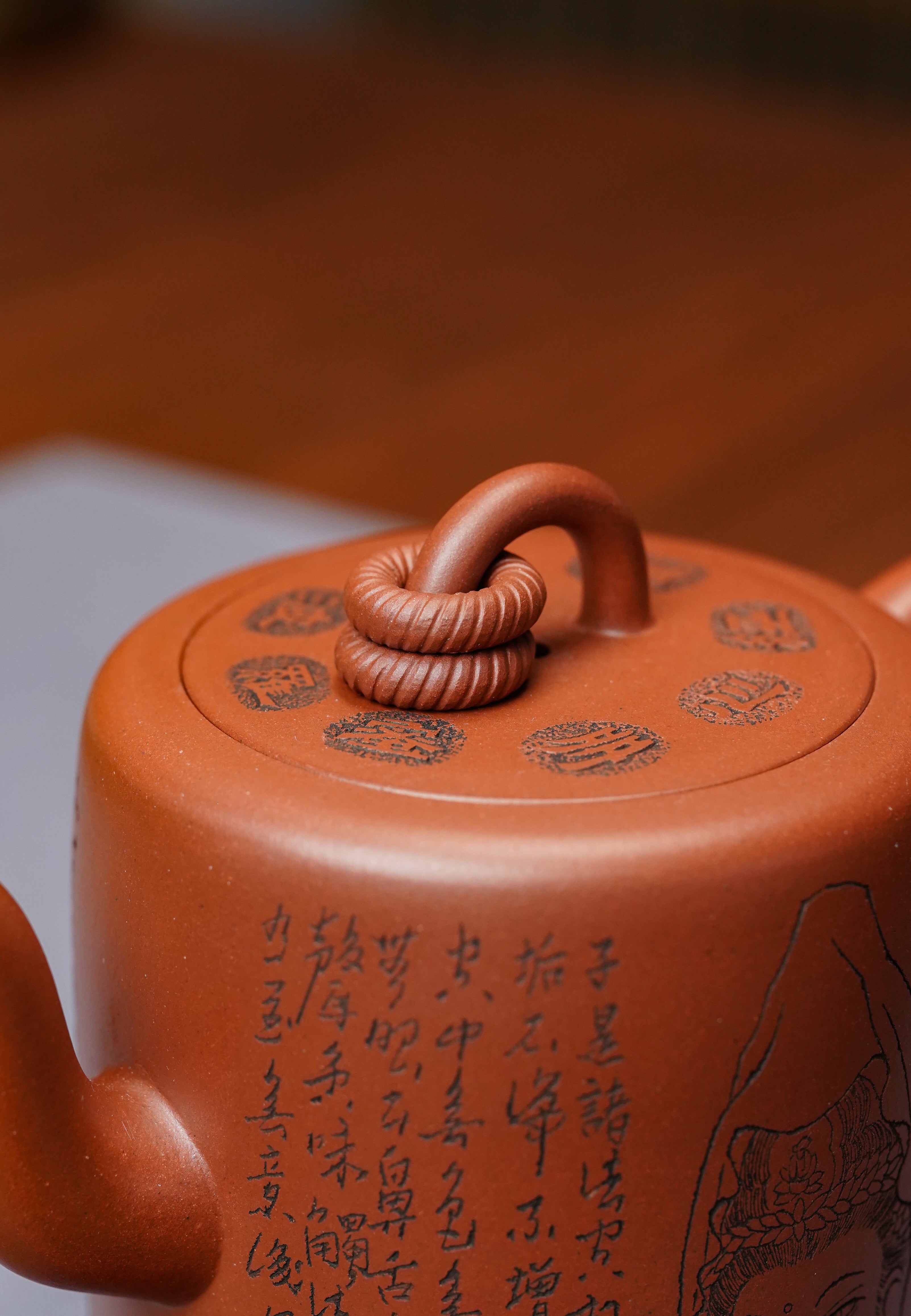 一器藏心经·紫砂纳万福｜郑求标大师｜双心经至尊禅意臻品【双圈壶】——原矿优质底槽清·300cc