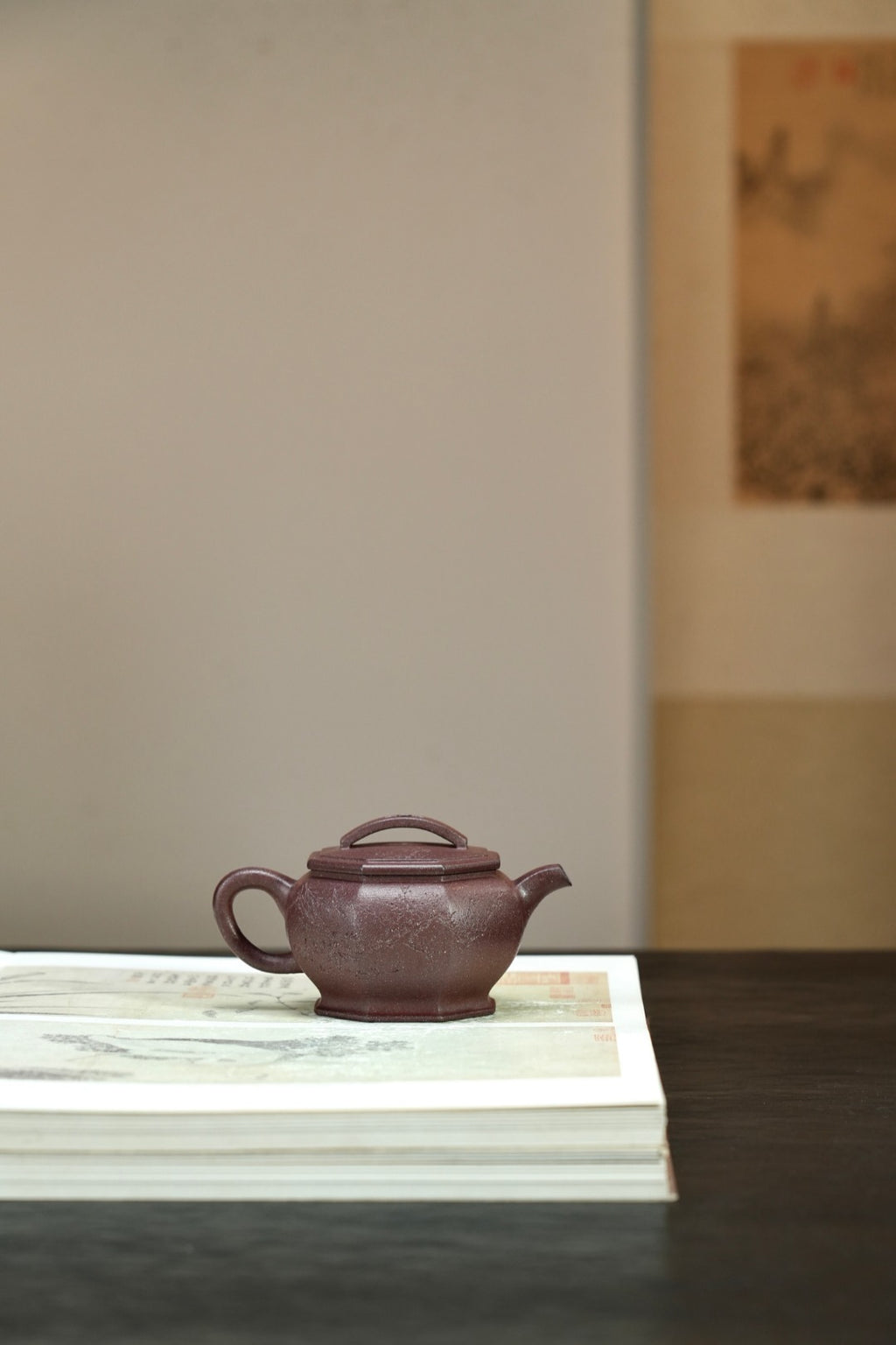 耿浩方器 礼藏双绝｜紫砂界80后方器巨匠巅峰臻品《八方汉瓦壶》原矿优质桂花金砂·200cc