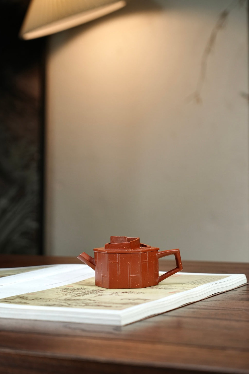 耿浩方器 礼藏双绝｜紫砂界80后方器巨匠巅峰臻品《儒风行简壶》原矿优质赤龙幻彩·180cc