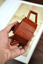耿浩方器 礼藏双绝｜紫砂界80后方器巨匠巅峰臻品《儒风行简壶》原矿优质赤龙幻彩·180cc