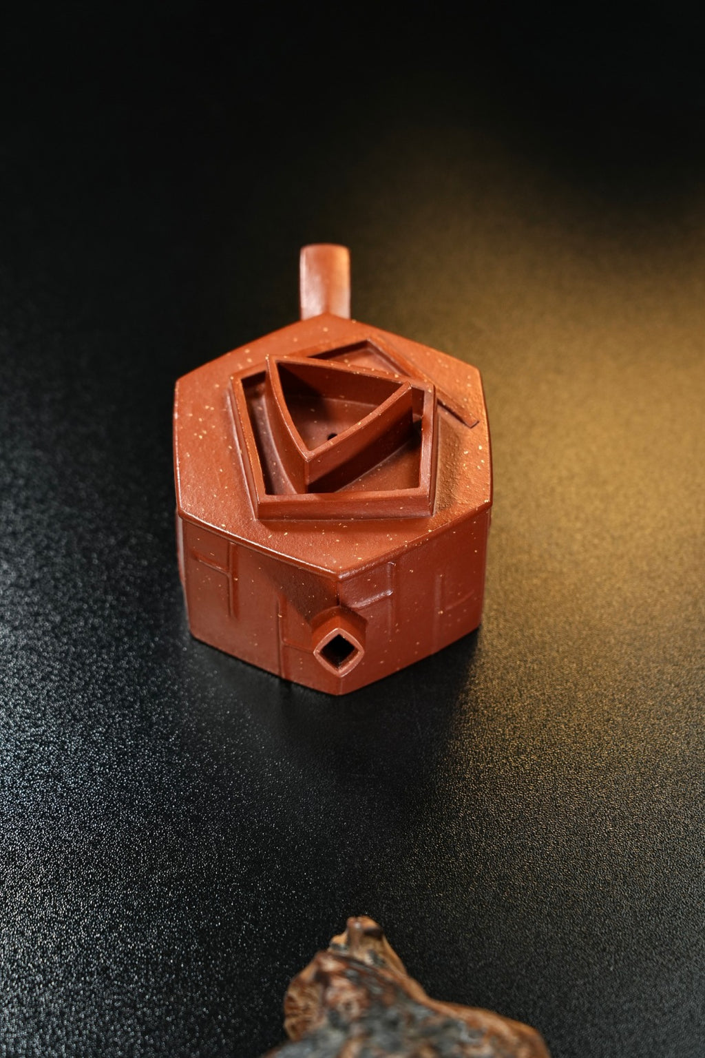 耿浩方器 礼藏双绝｜紫砂界80后方器巨匠巅峰臻品《儒风行简壶》原矿优质赤龙幻彩·180cc