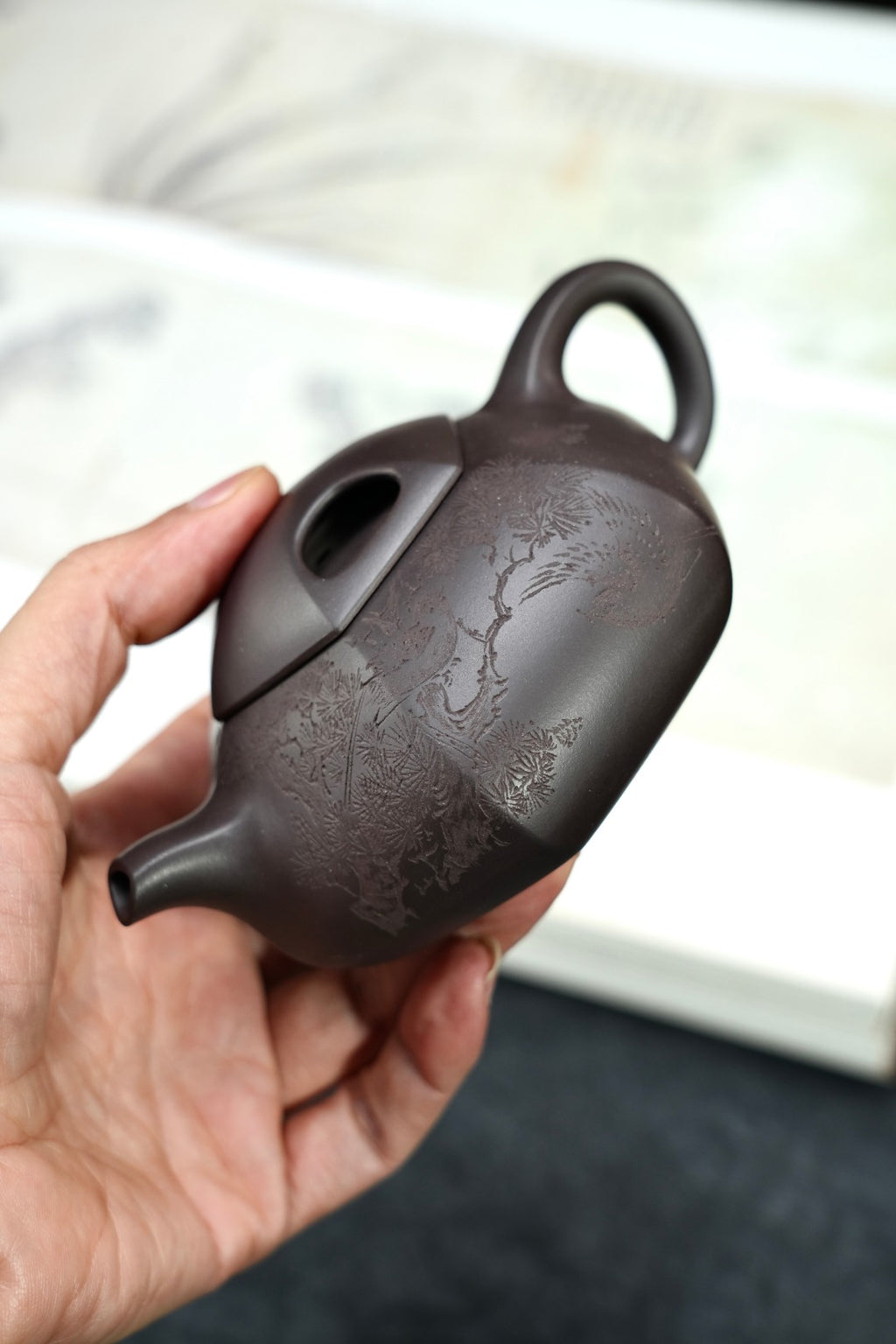 耿浩方器 礼藏双绝｜紫砂界80后方器巨匠巅峰臻品《六方牛盖壶》藏值无量 原矿优质老紫泥·260cc