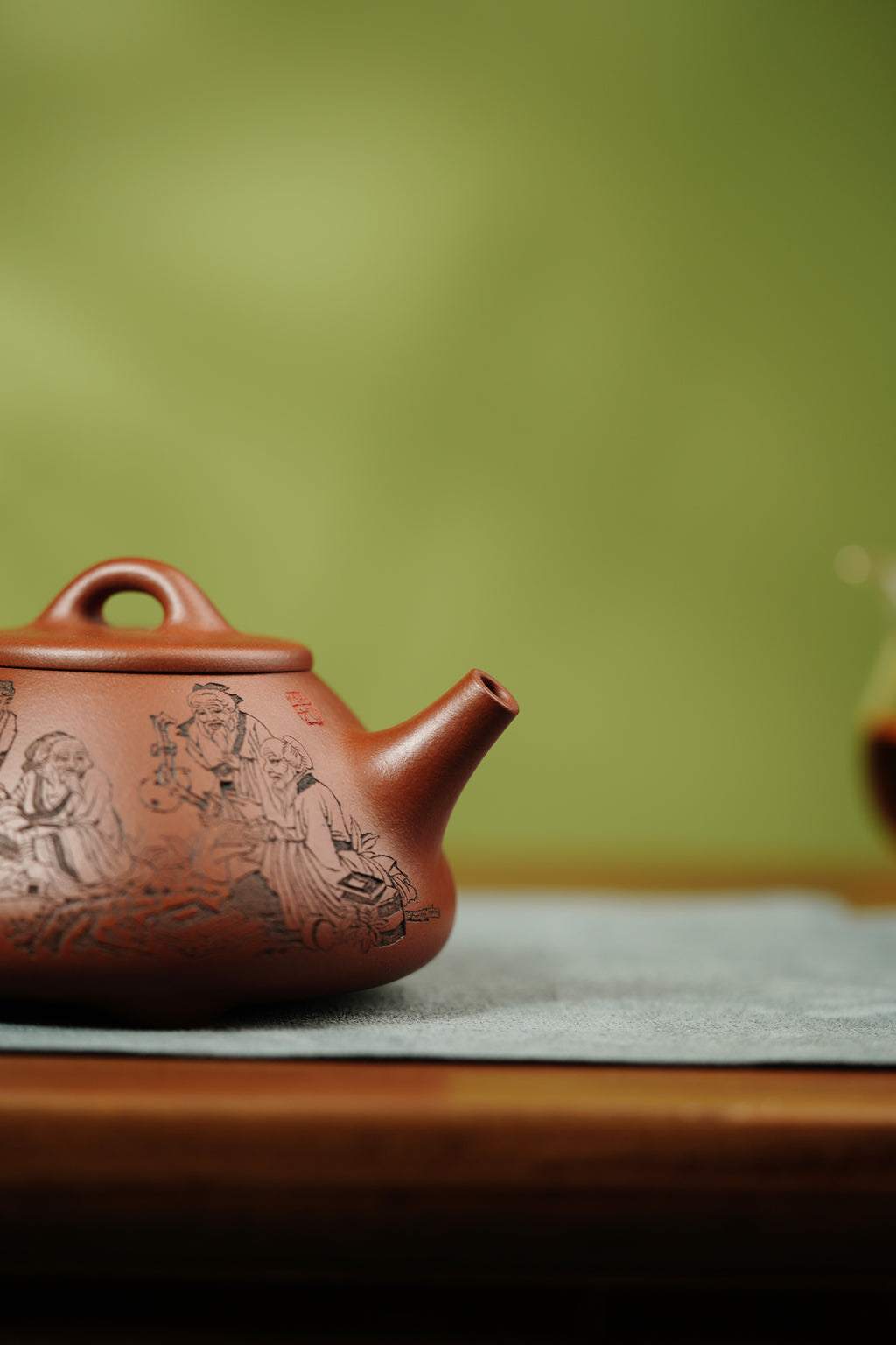 中华神刀·刻绘巅峰 杨喜雨大师陶刻巅峰臻品《子冶石瓢·香山九老》——原矿优质底槽清·400cc