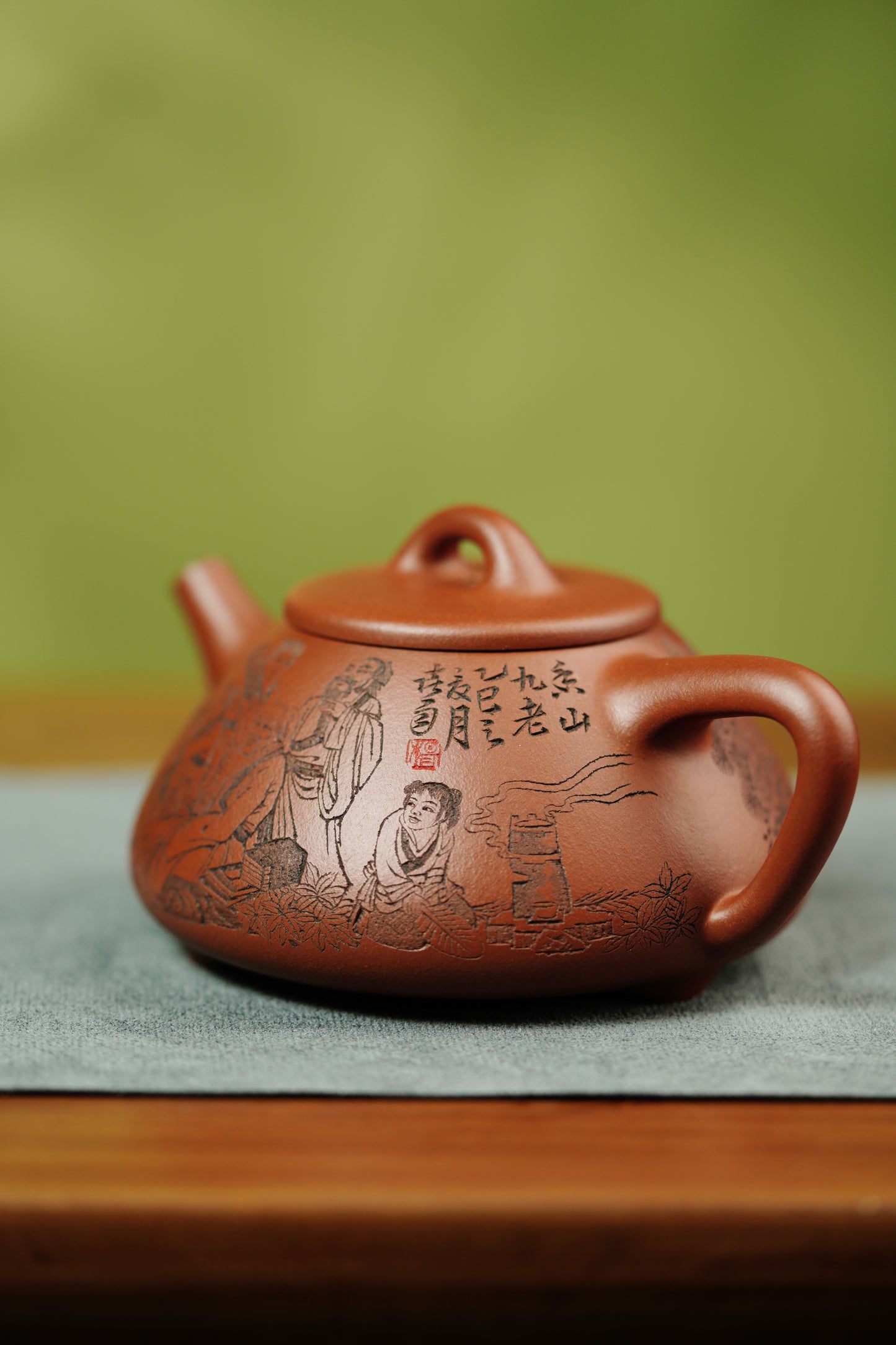 中华神刀·刻绘巅峰 杨喜雨大师陶刻巅峰臻品《子冶石瓢·香山九老》——原矿优质底槽清·400cc