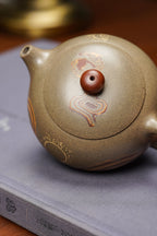 范泽锋高徒·邱爽紫砂潜力重器《流云西施壶》是您礼藏皆宜的高端艺术品👍  ——原矿优质蟹壳青段·200cc