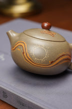 范泽锋高徒·邱爽紫砂潜力重器《流云西施壶》是您礼藏皆宜的高端艺术品👍  ——原矿优质蟹壳青段·200cc