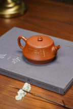 范泽锋高徒·邱爽紫砂潜力重器《柱础壶》是您礼藏皆宜的高端艺术品👍  ——原矿优质金降坡·270cc