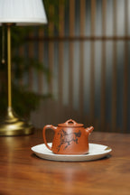 范泽锋高徒·邱爽紫砂潜力重器《竹节高石瓢》是您礼藏皆宜的高端艺术品👍  ——原矿优质金降坡·230cc