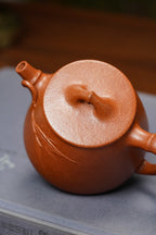 范泽锋高徒·邱爽紫砂潜力重器《竹节高石瓢》是您礼藏皆宜的高端艺术品👍  ——原矿优质金降坡·230cc