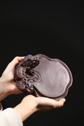 雕塑，壶承，招财进宝～家藏老紫泥 长：17cm、宽：14cm、高：6cm ——实力派陶艺家·范志春
