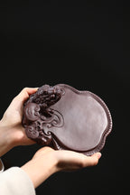 雕塑，壶承，招财进宝～家藏老紫泥 长：17cm、宽：14cm、高：6cm ——实力派陶艺家·范志春
