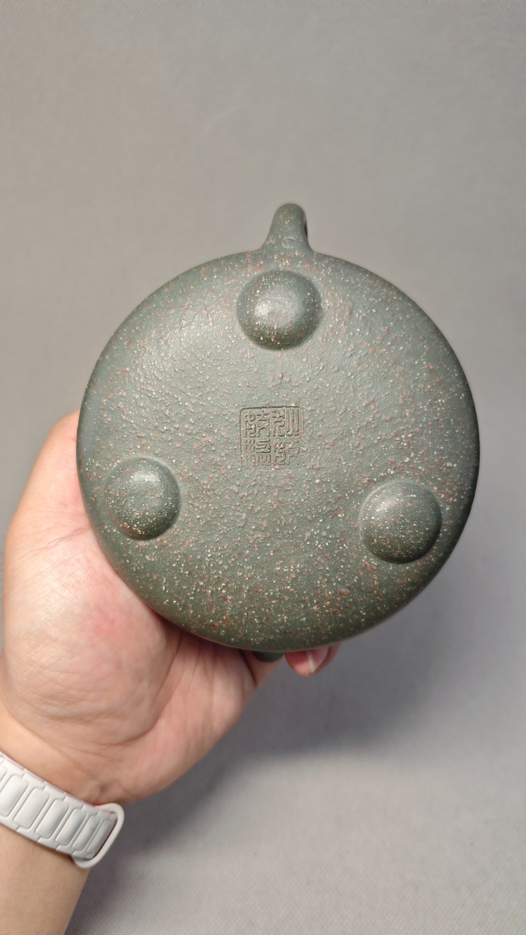 【景舟石瓢】 泥料：原矿豆青砂 容量：320cc    孔数：14孔