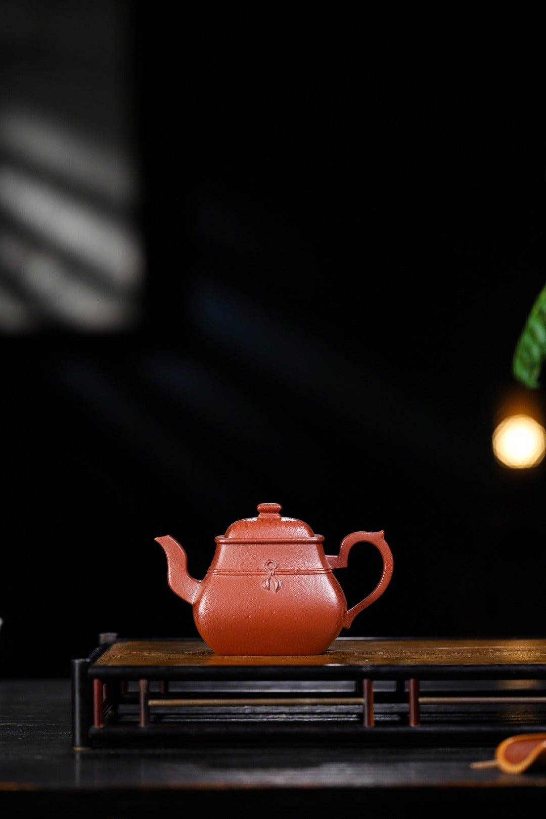 全手工【束带套组】 组合：一壶+一杯+一碟 泥料：原矿朱泥 容量：260cc