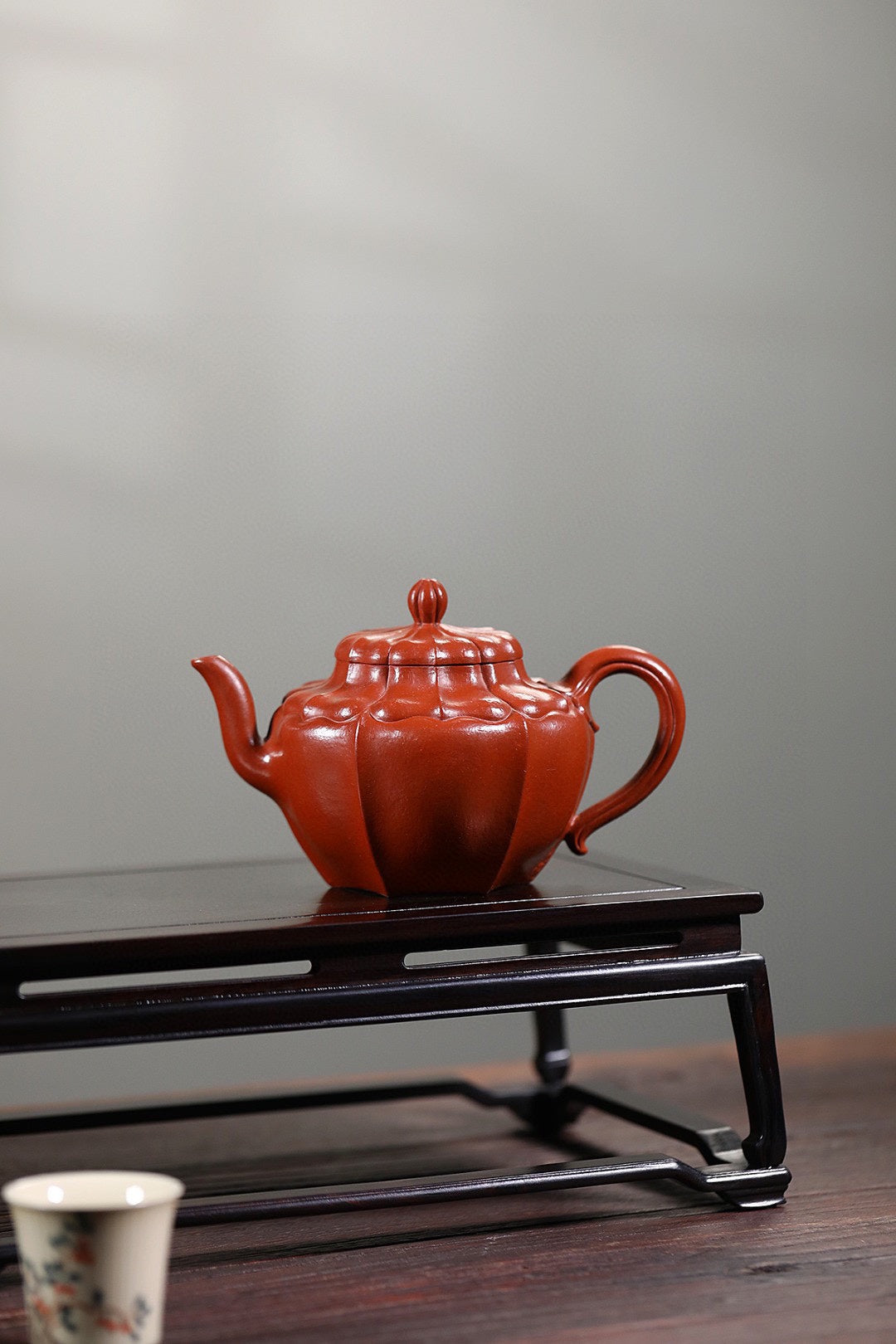 【传世重器】袁小强大师高徒·刘海燕全手工筋纹器孤品《锦绣壶》潜力无限｜礼藏双绝👍  ——原矿优质大红袍·330cc