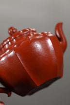 【传世重器】袁小强大师高徒·刘海燕全手工筋纹器孤品《锦绣壶》潜力无限｜礼藏双绝👍  ——原矿优质大红袍·330cc
