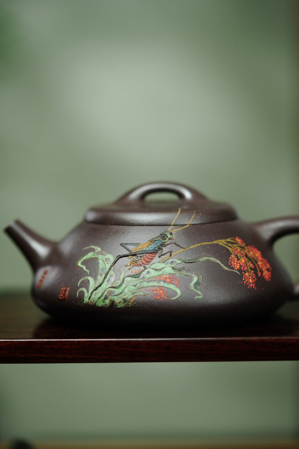 稀世罕见·紫砂臻品｜沈更轶制×彭金格绘 世间唯一巅峰孤品《纳瓢》典藏传世·高端礼赠·双绝重器