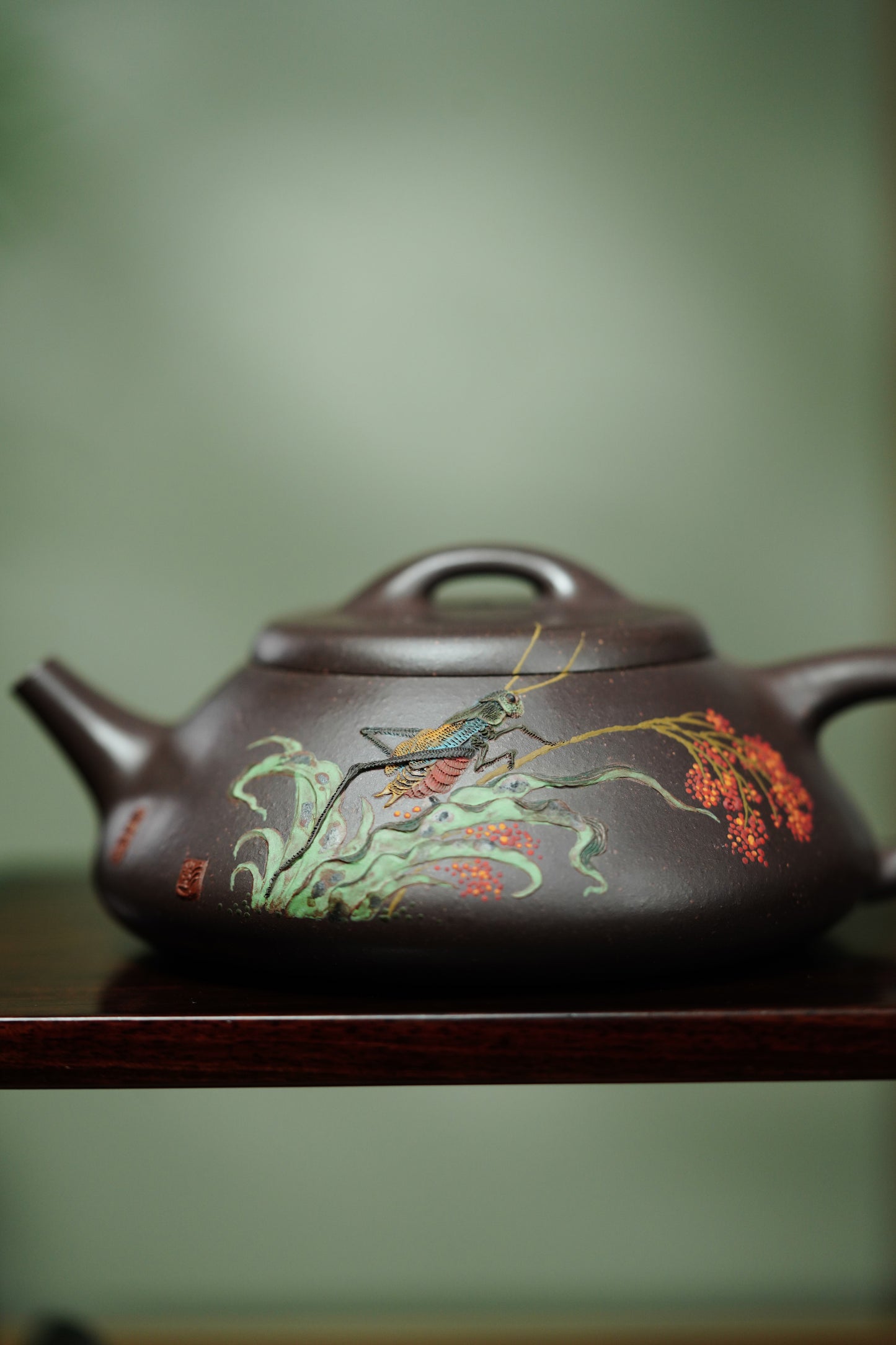 稀世罕见·紫砂臻品｜沈更轶制×彭金格绘 世间唯一巅峰孤品《纳瓢》典藏传世·高端礼赠·双绝重器