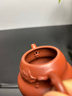 紫砂朱韵 礼藏臻品｜当代朱泥标杆人物｜非遗高层次艺术人才·徐伟强亲工《葫芦壶》高端礼藏重器！  原矿优质·朱泥·150cc