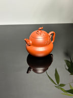 紫砂朱韵 礼藏臻品｜当代朱泥标杆人物｜非遗高层次艺术人才·徐伟强亲工《葫芦壶》高端礼藏重器！  原矿优质·朱泥·150cc