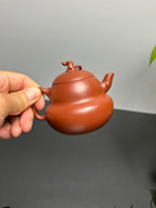 紫砂朱韵 礼藏臻品｜当代朱泥标杆人物｜非遗高层次艺术人才·徐伟强亲工《葫芦壶》高端礼藏重器！  原矿优质·朱泥·150cc