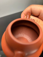 紫砂朱韵 礼藏臻品｜当代朱泥标杆人物｜非遗高层次艺术人才·徐伟强亲工《葫芦壶》高端礼藏重器！  原矿优质·朱泥·150cc